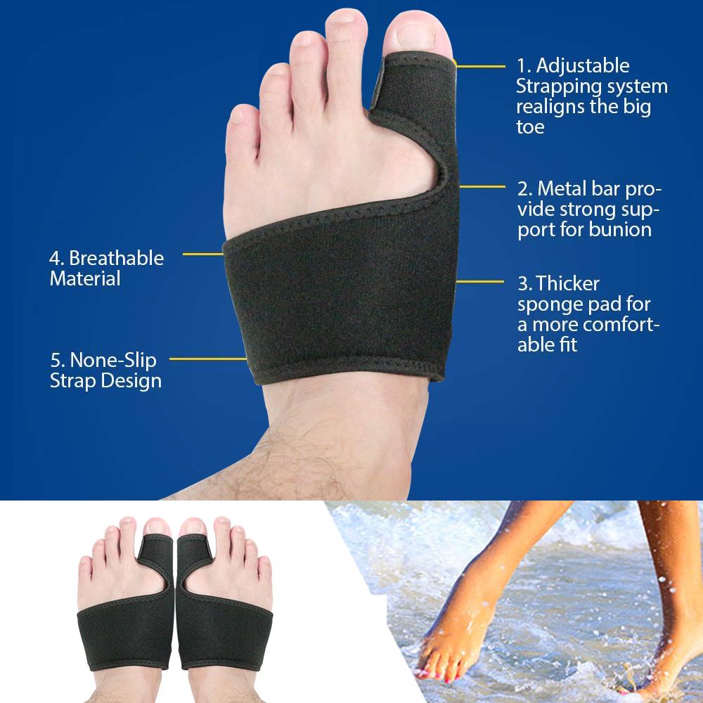 2pcs Soft Bunion Corrector Toe Separator Splint Correction Foot Care