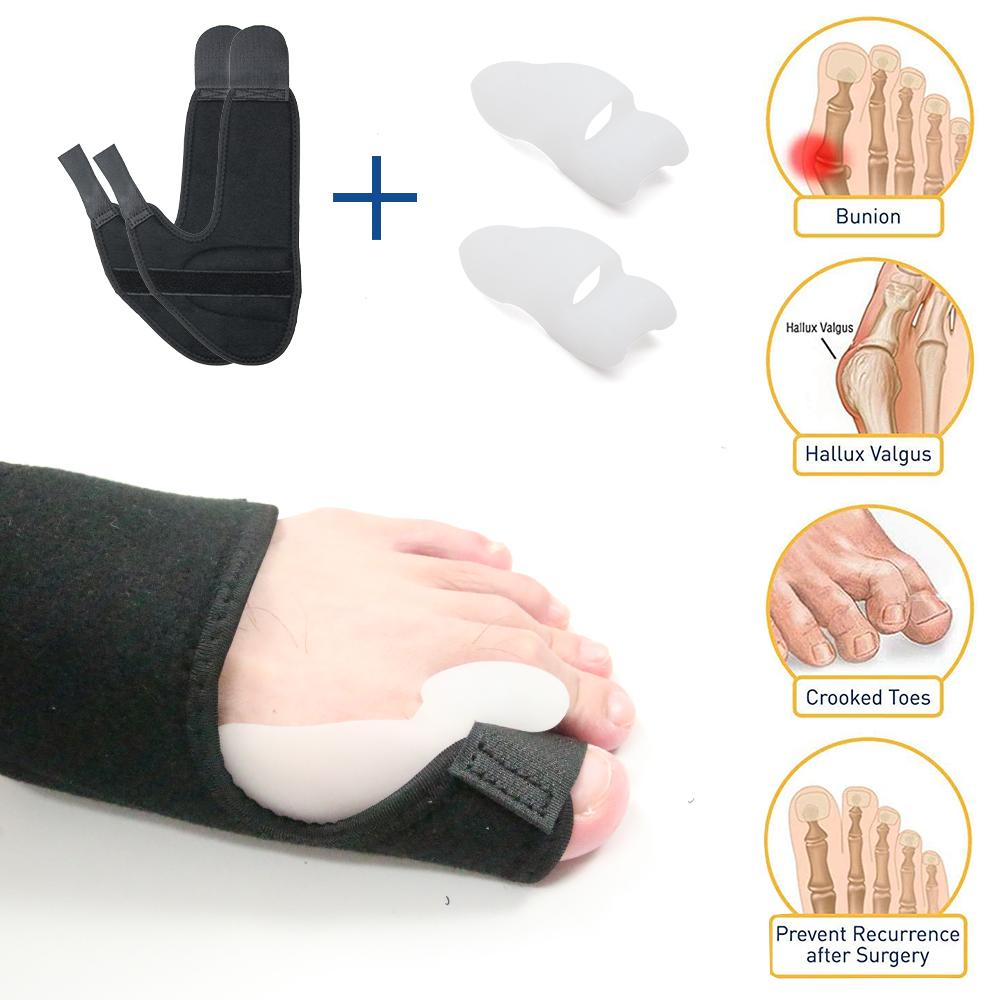 2pcs Soft Bunion Corrector Toe Separator Splint Correction Foot Care